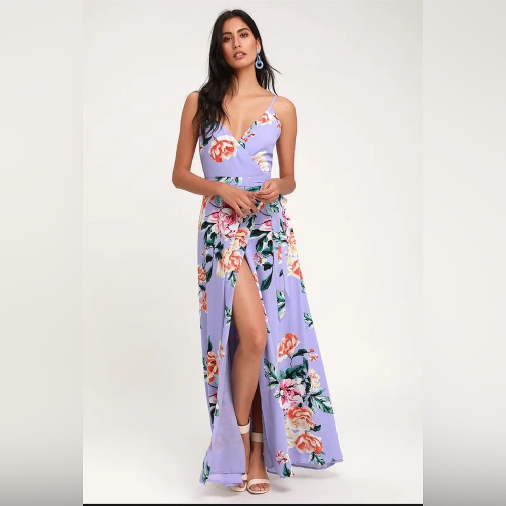 Lilac floral maxi dress